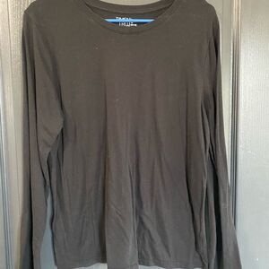 Time and Tru Black Long Sleeve Tee Classic Design
